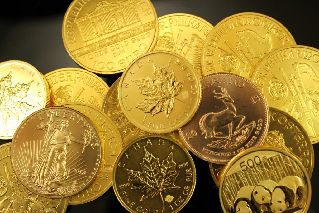 Pièces d'or — Maple Leaf, Eagle, Philharmonique, Krugerrand, Panda — investissement or